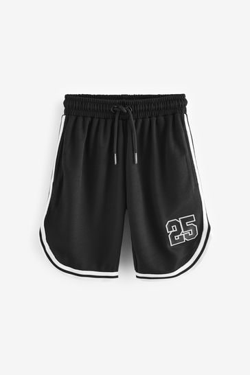 Black Mesh Basketball Style Shorts (3-16yrs)