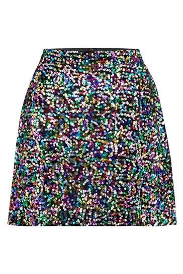 Sequin tinsel mini skirt oasis 2025