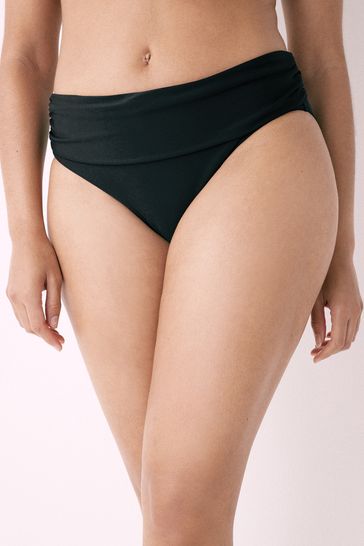 Black Roll Top Bikini Bottoms