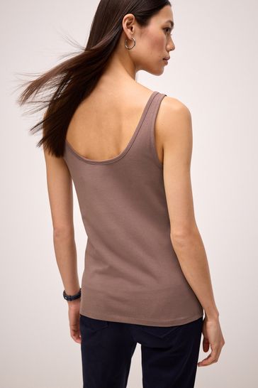 Brown Thick Strap Vest