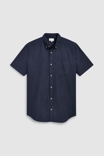 Mens navy blue short sleeve shirt on sale