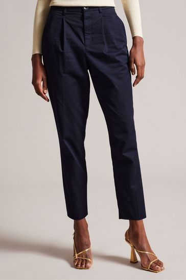 Ted Baker Blue Maryiah High Waisted Trousers
