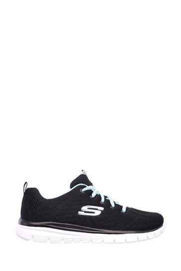 Buy Skechers Black White Standard Fit Graceful Get Connected Sports Trainers from Next Netherlands