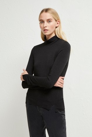 French Connection Venitia Jersey Split Cuff Top
