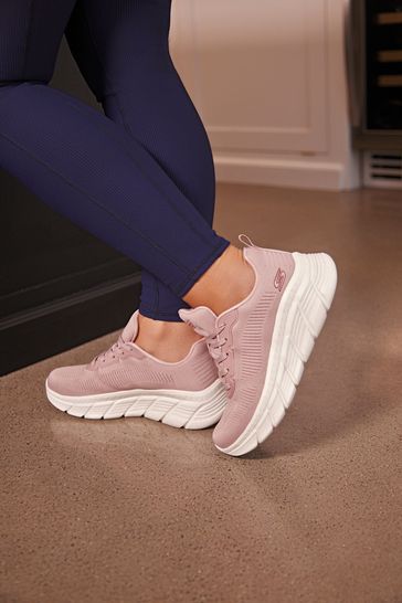 Skechers Pink Bobs B Flex Hi - Flying Hi Trainers