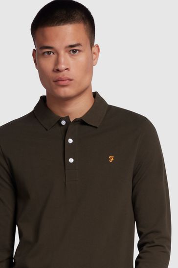 Farah long sleeve sales polo