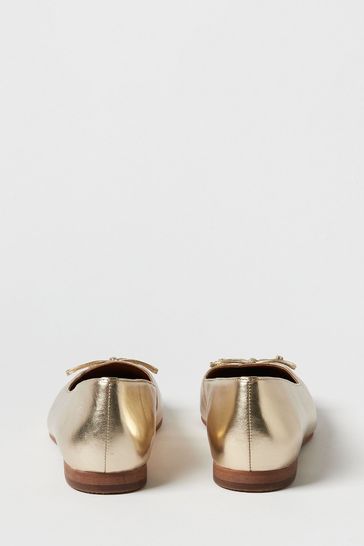 Gold metallic ballet flats cheap