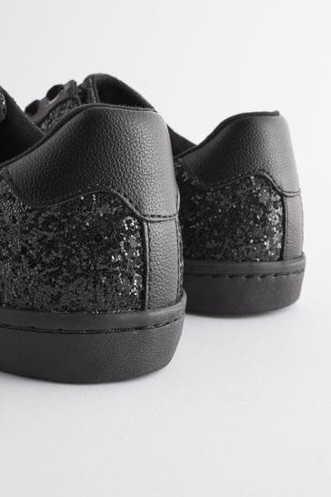 Black glitter sales trainers