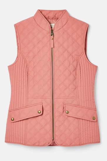 Joules pink quilted jacket top