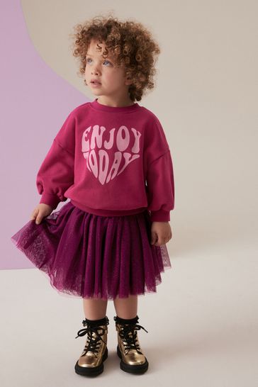 Buy Purple Long Sleeve Sweater and Skirt Set 3mths 7yrs from Next Turkey