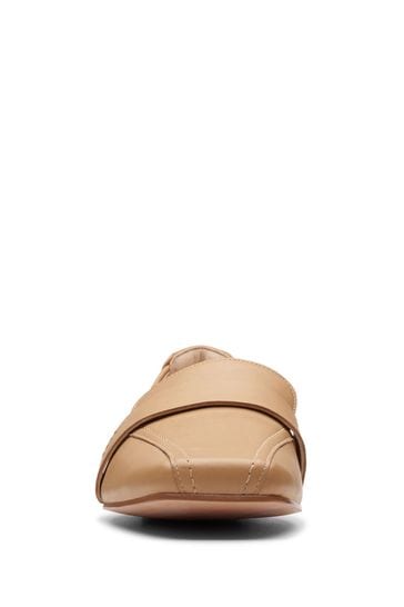 Brown leather cheap flat shoes