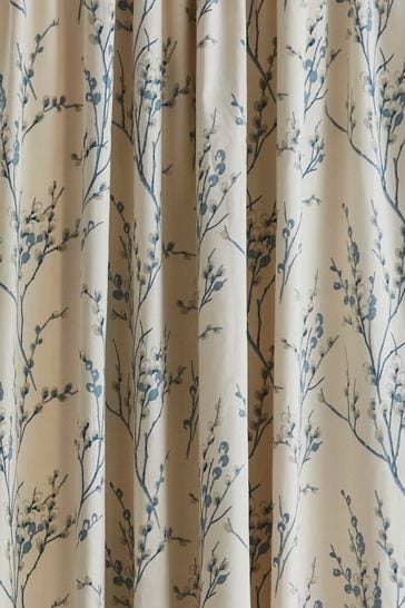 Laura Ashley Dove Grey Pussy Willow Lined Lined  Pencil Pleat Curtains