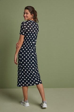 navy spot dress next