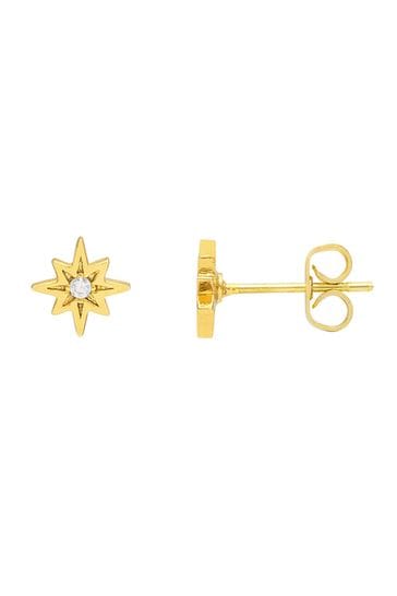 Gold star discount stud earrings