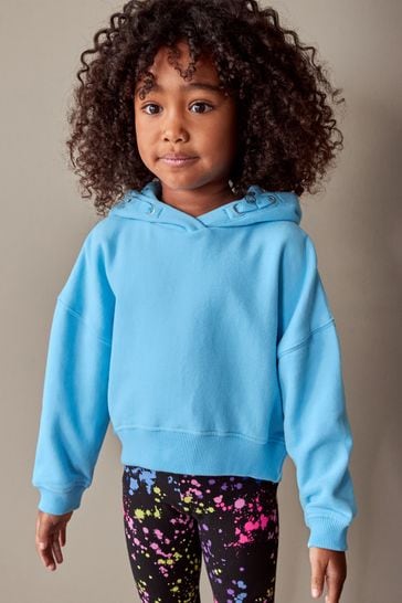 Blue cropped sales sweatshirt