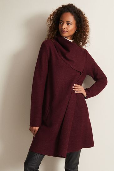 Phase Eight Red Bellona Knit Coat