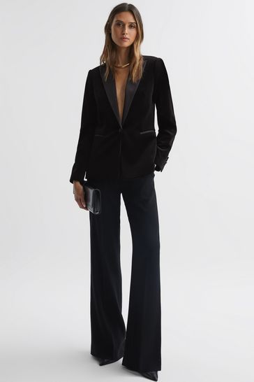 Women's fitted sale velvet blazer