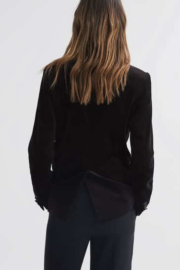 Reiss black cheap velvet blazer