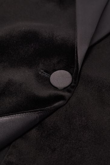 Reiss black velvet new arrivals blazer