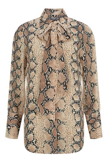 Mint velvet snake print shop blouse