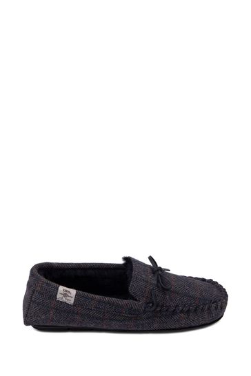 Buy Totes Mens Wool Blend Herringbone Moccasin Slippers from Next Latvia