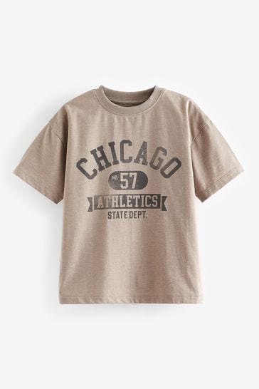 Camiseta estampada de manga corta con corte relajado de Chicago (3 - 16 años)