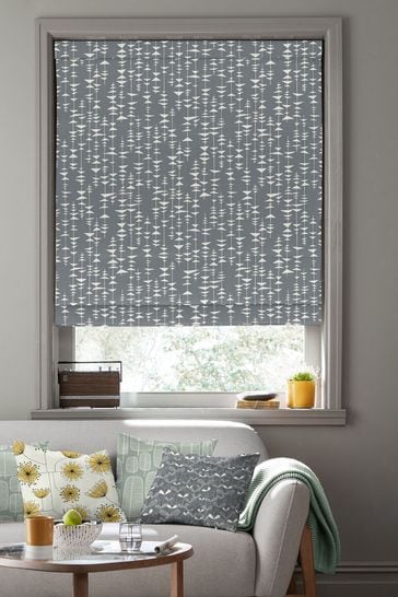 MissPrint Black Ditto Made To Measure Roman Blind