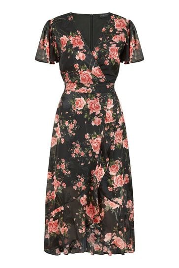 Black rose hotsell print dress