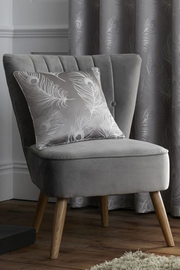 Curtina Silver Feather Cushion