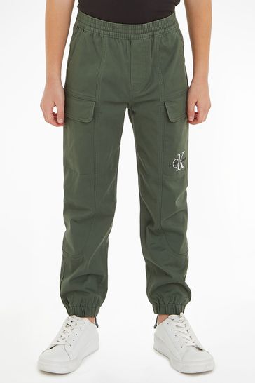 Buy Calvin Klein Kids Green Cargo Joggers from Next Lithuania