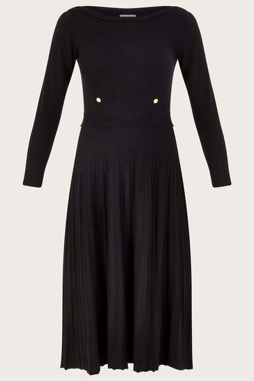 Monsoon black knitted dress top