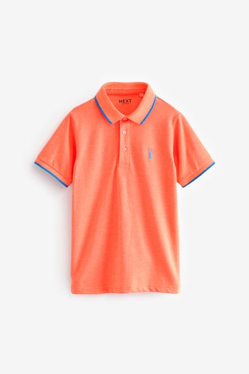 Orange Fluro Short Sleeve Polo Shirt (3-16yrs)