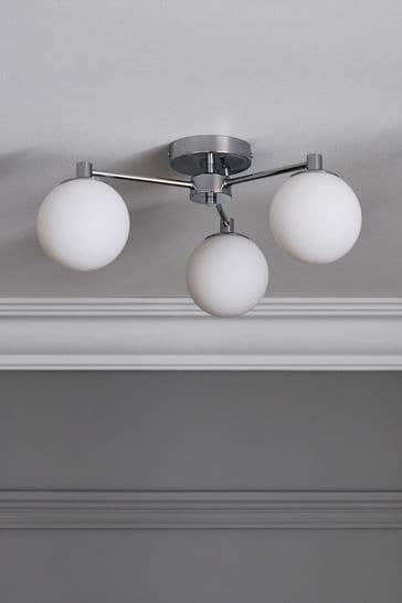 Buy Chrome Pasadena 3 Light Flush Ceiling Light from the Next UK