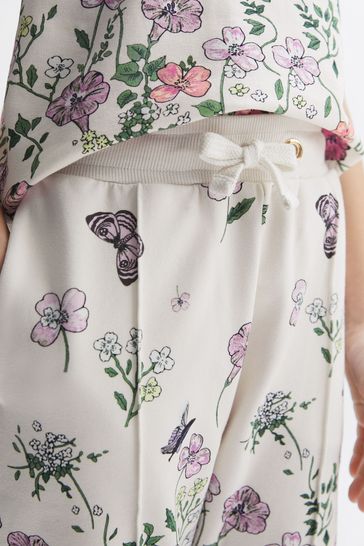Floral deals drawstring joggers