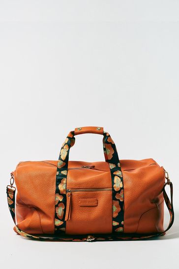Buy Oliver Bonas Orange Hattie Animal Print Weekend Bag from Next
