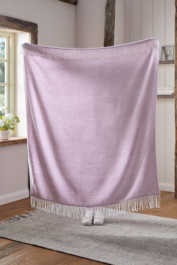 Purple outlet herringbone throw