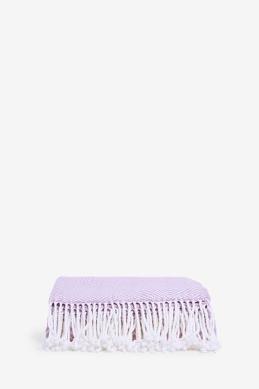 Purple herringbone throw cheap