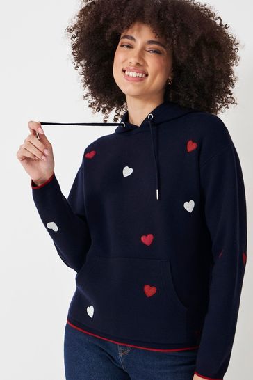 Crew Clothing Kiefer Knitted Heart Hoody