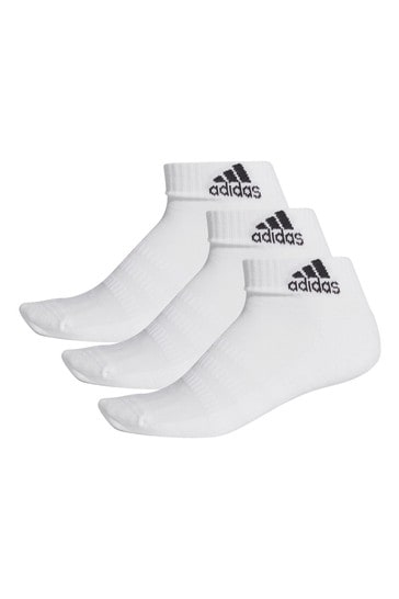 adidas White Ankle Socks Three Pack Kids