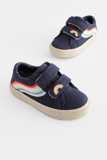 Navy Blue Wide Fit (G) Rainbow Trainers