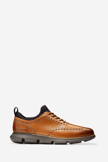 Cole Haan Brown Zerogrand Oxford Lace Shoes