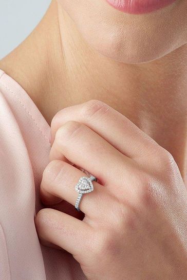 Buy Beaverbrooks 9ct Diamond Heart Ring from the Next UK online shop