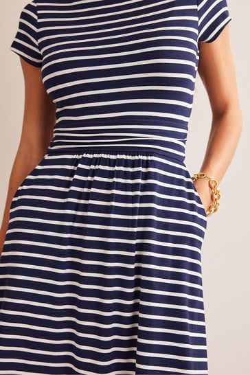 Buy Boden Navy White Amelie Jersey Dress from Next Netherlands