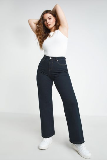 Simply Be Blue 24/7 Wide Leg Jeans