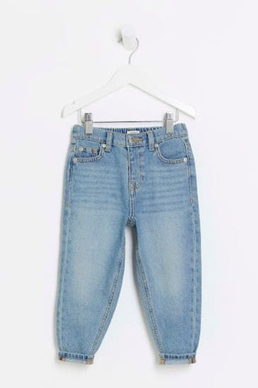 River Island Light Blue Girls Mom Jeans