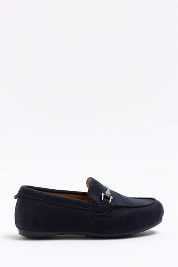 Boys blue sales suede loafers
