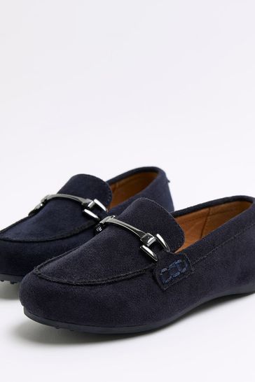 River island outlet navy loafers