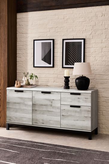 Grey wood outlet effect sideboard