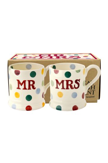 Buy Emma Bridgewater Cream Polka Dot Half Pint Mug from Next Spain