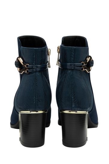 Blue heeled 2025 ankle boots
